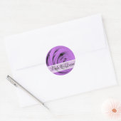 Elegant Paarse Roos Wedding Stickers (Envelop)