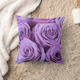 Elegant Paarse Rose Boeket Sierkussen