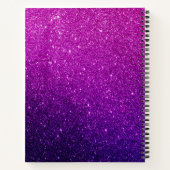Elegant Paarse Roze Glitter Schetsboek Notitieboek