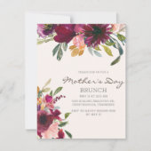 Elegant Paarse roze Moederdag Kaart (Voorkant)