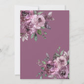 Elegant Paarse Rozen 100ste verjaardagsfeestje Kaart (Achterkant)