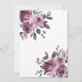 Elegant Paarse Rozen 100ste verjaardagsfeestje Kaart (Achterkant)