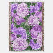Elegant Paarse Rozen Deken (Voorkant Verticaal)