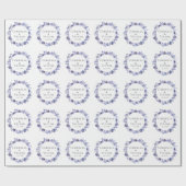 Elegant Paarse Rozen Floral Personalized Wedding Cadeaupapier (Vlak)