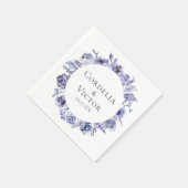 Elegant Paarse Rozen Floral Winter Evening Wedding Servet (Hoek)