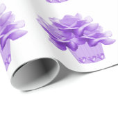 Elegant Paarse Rozen Inpakpapier (Rol Hoek)