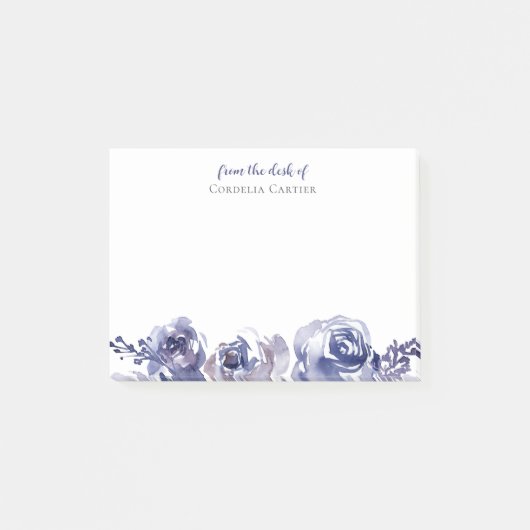 Elegant Paarse Rozen Moderne, gepersonaliseerde Fl Post-it® Notes (Voorkant)