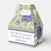 Elegant Paarse Rozen patroon Bedankdoosjes (Achterkant)