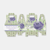 Elegant Paarse Rozen patroon Bedankdoosjes (Uitgevouwen)