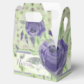Elegant Paarse Rozen patroon Bedankdoosjes (Geopend)