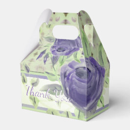 Elegant Paarse Rozen patroon Bedankdoosjes