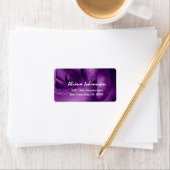 Elegant PAARSE Rozen trouwlabel V04 Etiket (Insitu)