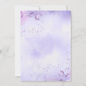 Elegant paarse Save the Date Aankondiging Kaart (Achterkant)