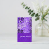 Elegant Paarse sequentie glitterpatroon Visitekaartje (Staand voorkant)