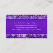 Elegant Paarse sequentie glitterpatroon Visitekaartje (Achterkant)