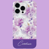 Elegant paarse seringen waterverf bloemendesign Case-Mate iPhone case