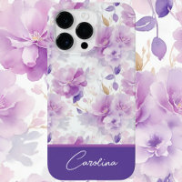 Elegant paarse seringen waterverf bloemendesign