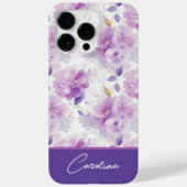 Elegant paarse seringen waterverf bloemendesign Case-Mate iPhone case (Achterkant)