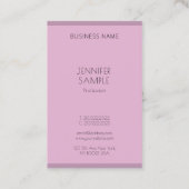 Elegant Paarse Sjabloon Eenvoudig Modern Minimalis Visitekaartje (Achterkant)