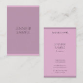 Elegant Paarse Sjabloon Eenvoudig Modern Minimalis Visitekaartje (Voorkant / Achterkant)