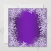 Elegant Paarse Sneeuwvlok Kerstfeest Kaart (Achterkant)
