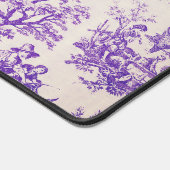 Elegant  paarse toile de jouy monogram bureaumat (Hoek)