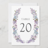 Elegant Paarse Trouwtafel Nummer (Voorkant)