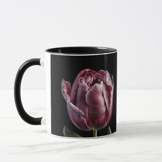 'Elegant Paarse Tulp' Mok 15 of 18 oz (Links)