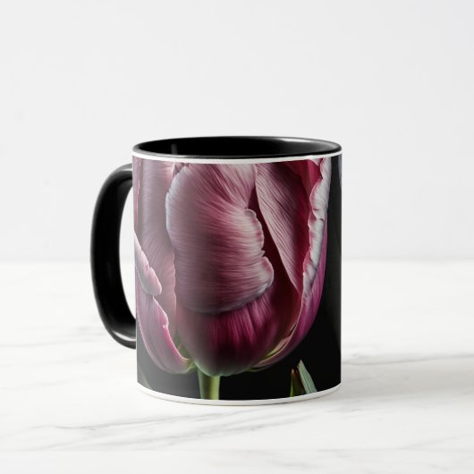 'Elegant Paarse Tulp' Mok 15 of 18 oz (Voorkant links)