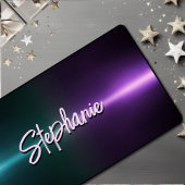 Elegant paarse turquoise ombré monogram bureaumat