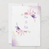 Elegant paarse uitnodiging (Achterkant)