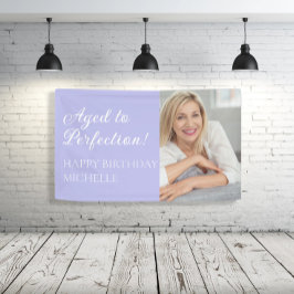 Elegant Paarse Verouderd tot Perfectie Foto Spandoek