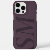 Elegant Paarse vetgedrukte Initiaal monogram Case-Mate iPhone Case (Achterkant)