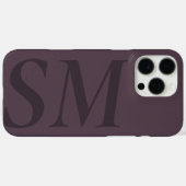 Elegant Paarse vetgedrukte Initiaal monogram Case-Mate iPhone Case (Achterkant (horizontaal))