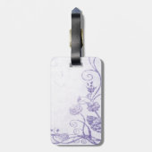 Elegant Paarse Vintage Bagagelabel (Achterkant verticaal)
