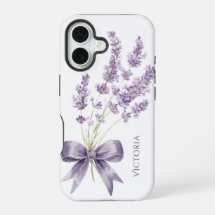 Elegant Paarse Vintage Lint Persoonlijk iPhone 16 Hoesje