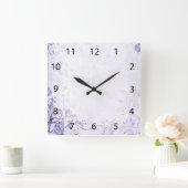 Elegant Paarse Vintage Vierkante Klok (Huis)