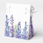 Elegant Paarse Violet Florals Wedding for Box Bedankdoosjes (Achterkant)