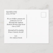 Elegant Paarse Violet Gold Script Foto Afstuderen Aankondigingskaart (Achterkant)