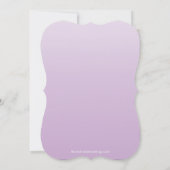 Elegant Paarse Vlaamse Ingagement Party Kaart (Achterkant)