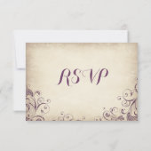  Elegant Paarse Vlaanderen RSVP-kaarten RSVP Kaartje (Achterkant)