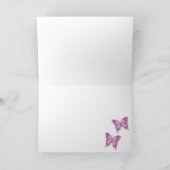 Elegant Paarse vlinder bedankt je baby shower (Binnen)