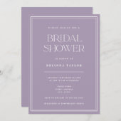 Elegant Paarse Vrijgezellenfeest Kaart (Voorkant / Achterkant)