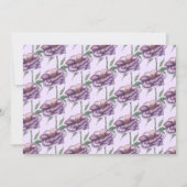 Elegant Paarse Waterverf Floral Wedding Agenda Save The Date (Achterkant)