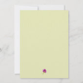 Elegant Paarse Waterverf Floral Wedding Kaart (Achterkant)