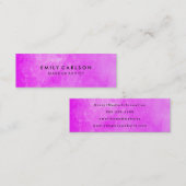 Elegant Paarse Waterverf geborsteld Mini Visitekaartje (Voorkant / Achterkant)
