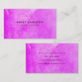 Elegant Paarse Waterverf geborsteld Visitekaartje (Voorkant / Achterkant)