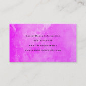 Elegant Paarse Waterverf geborsteld Visitekaartje (Achterkant)