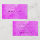 Elegant Paarse Waterverf Geborsteld Visitekaartje (Voorkant / Achterkant)