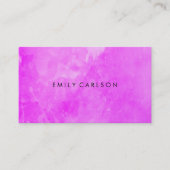 Elegant Paarse Waterverf Geborsteld Visitekaartje (Voorkant)